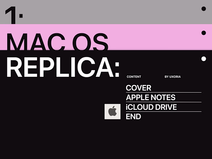 macOS UI recreation: Apple Notes & iCloud Drive