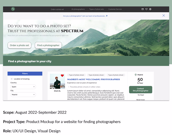 Spectrum UI/UX design | Behance