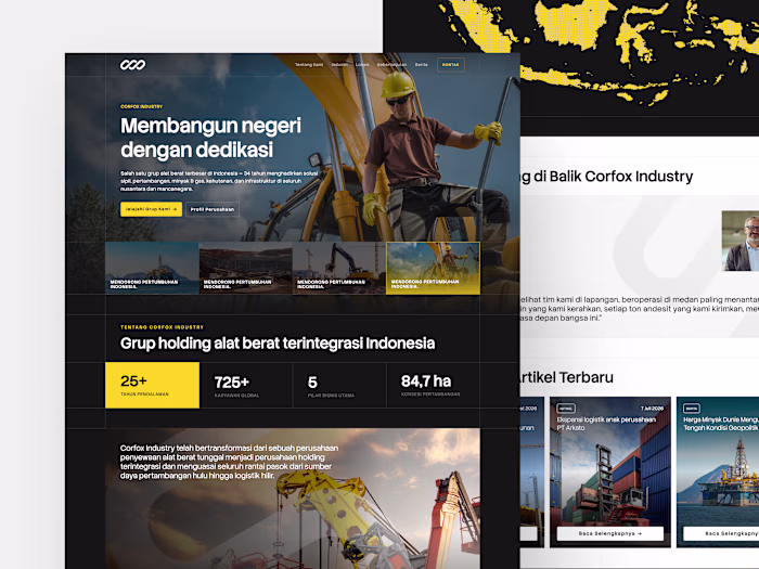 Heavy Equipment Landing Page