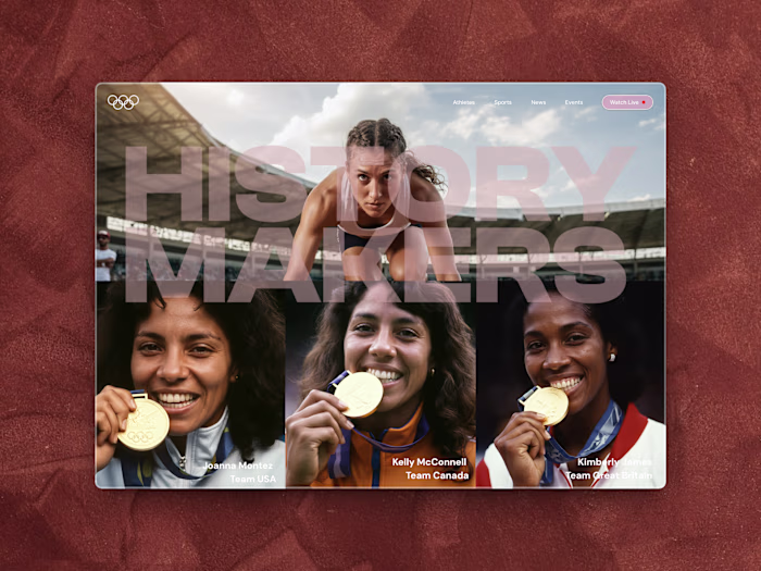 Celebrating Women's Olympic History: Inspiring Hero Section