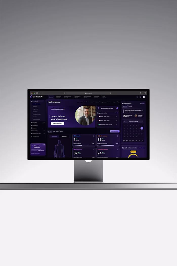 Luna Health AI — Six Health Domains, One Dashboard