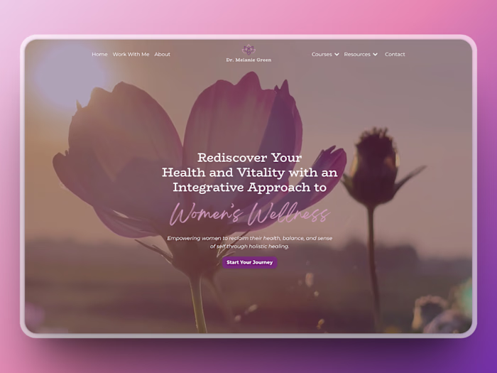 Women's Wellness Website using Kajabi