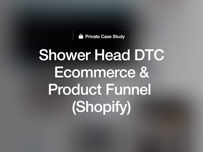 DTC Shower Product Ecommerce Conversion Enhancement
