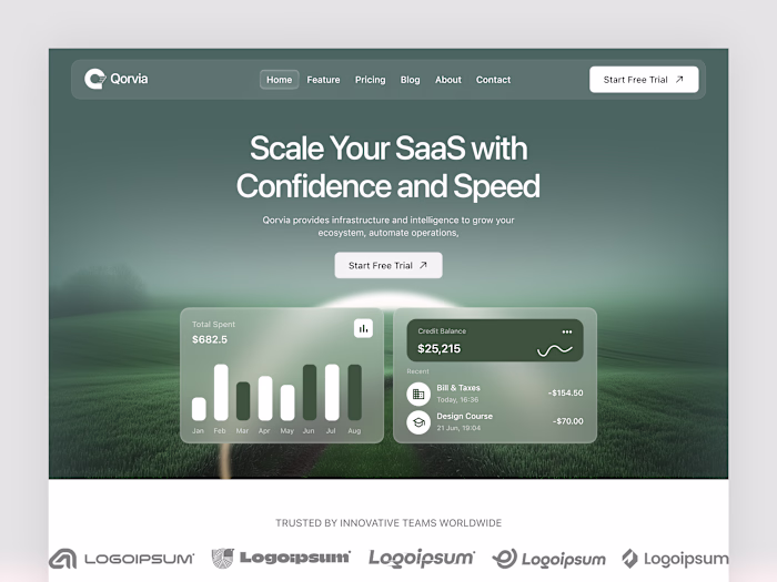 Saas Landing Page UI Design
Qorvia