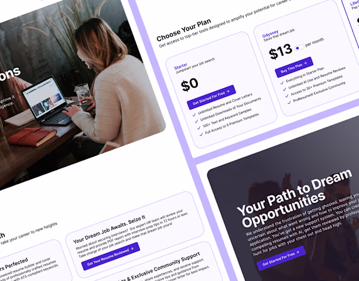 ProResumeAI Landing Page