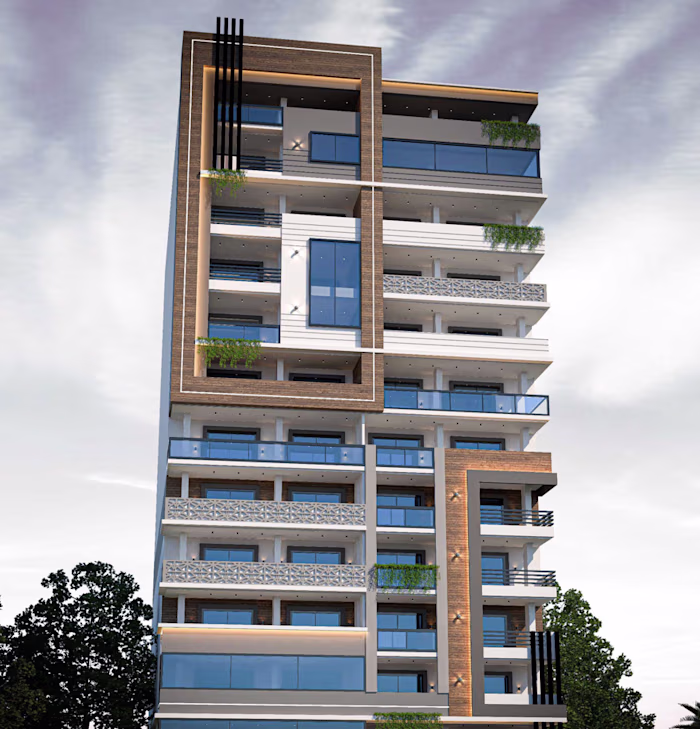 Modern Residential Tower Façade Design
This