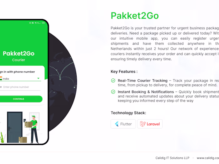 Pakket2Go – Same-Day Parcel Delivery App