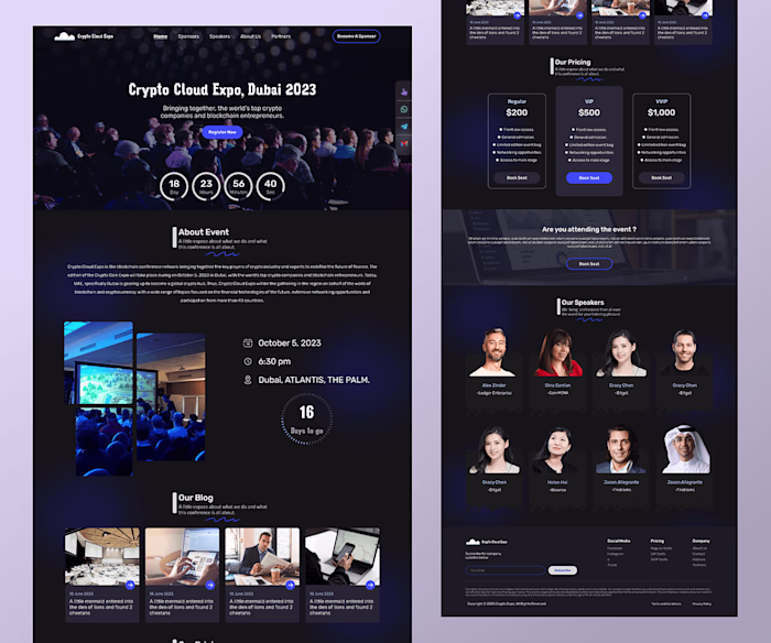 Crypto Event Landing page :: Behance
