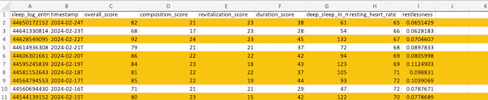 Sleep Score Analysis