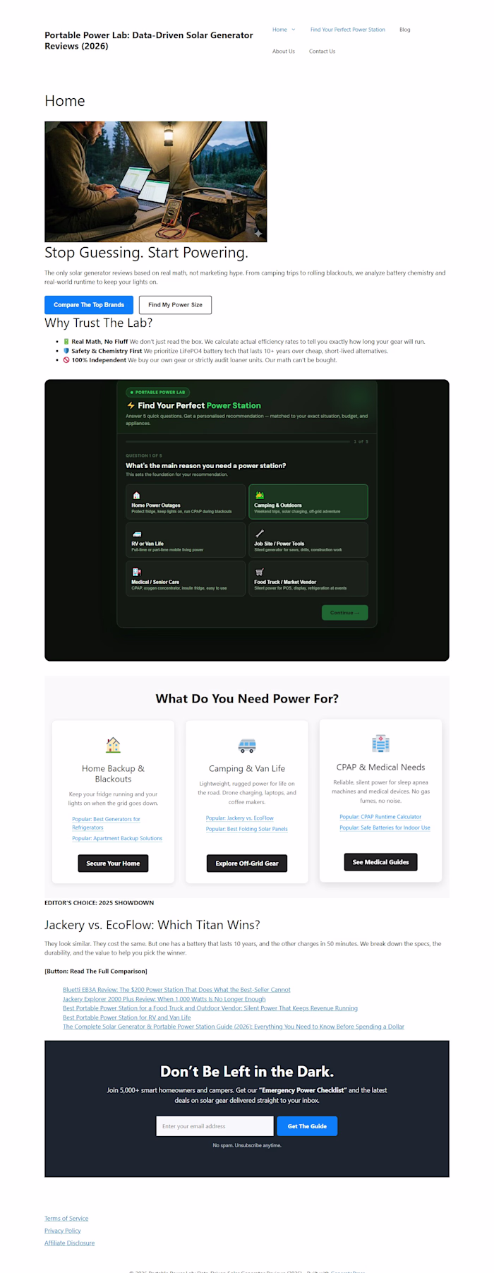 A content-first affiliate authority site