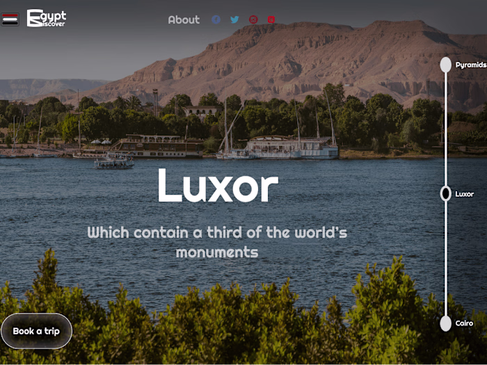 Landing page about Discovering EG