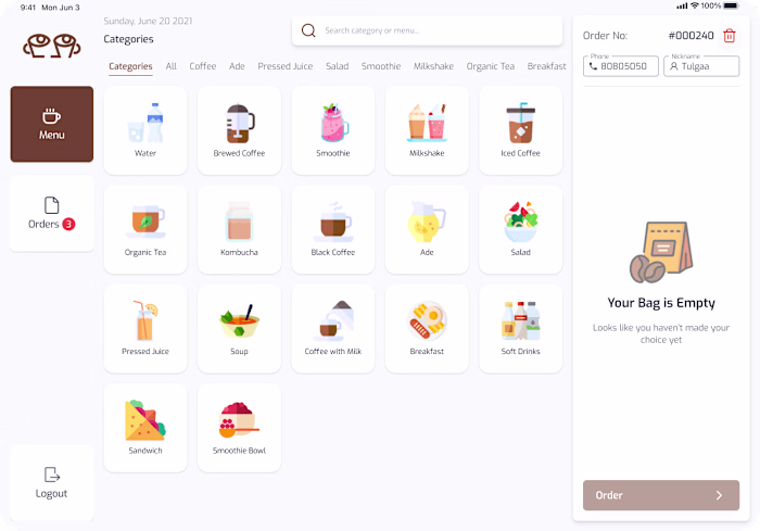 UB Coffee –  Ordering App for Seamless Staff Experience