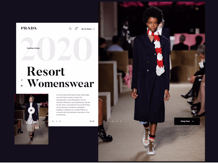 PRADA Landing Page