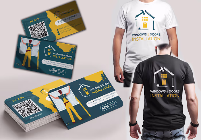 Logo & Business Card Design for Window Installation Company