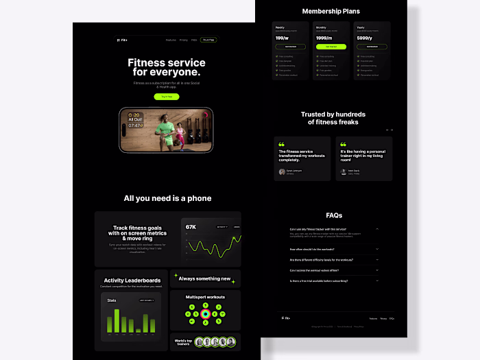 Fitness Landing Page