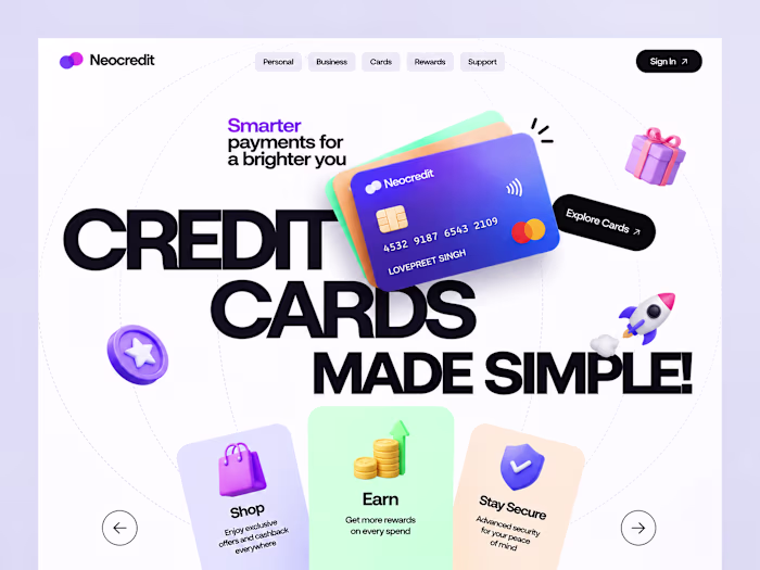 NeoCredit — Fintech Website &