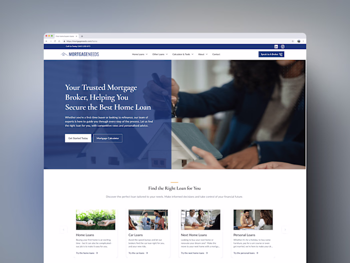 Mortgage Needs Website Redesign