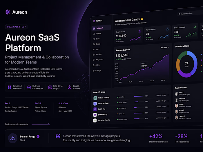 Aureon SaaS B2B Design and Development