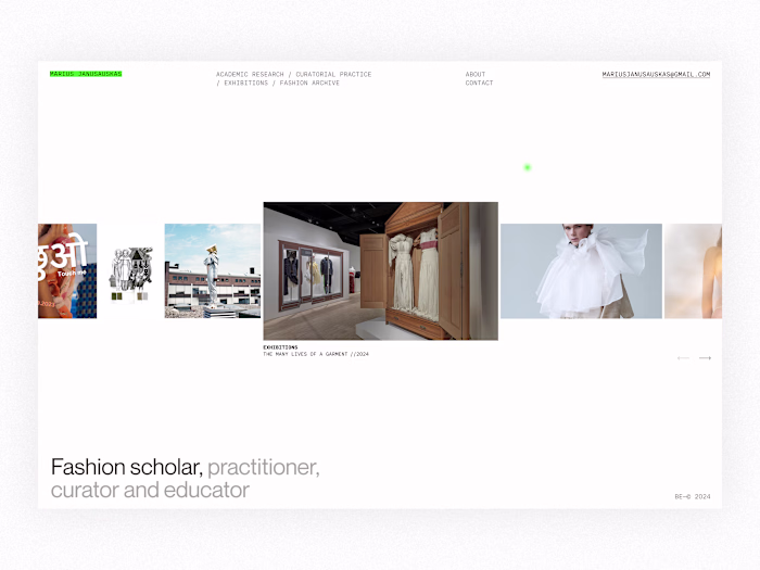 Website design and development for Marius Janusauskas