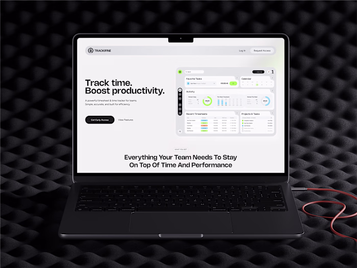 Website Design — Time Tracker for Teams | Web App | SaaS