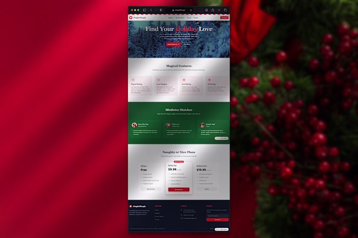 Ho ho ho! 🎅❤️ Just built JingleMingle – the #1 holiday dati...