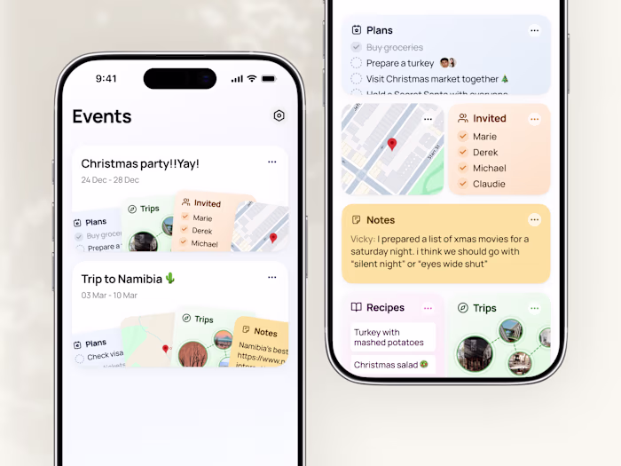 Mobile design of a holiday