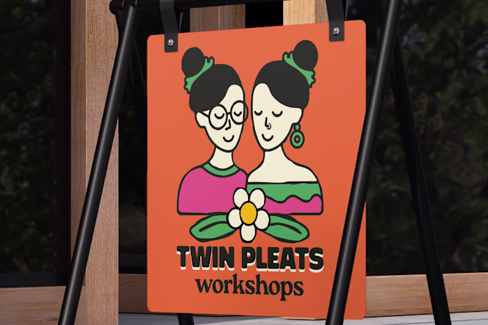 Brand identity for Twin Pleats.