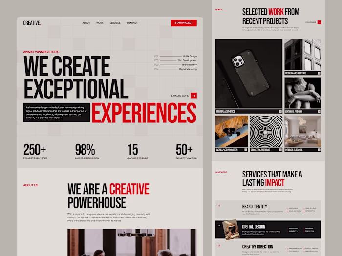 Creative Agency Landing Page Design
