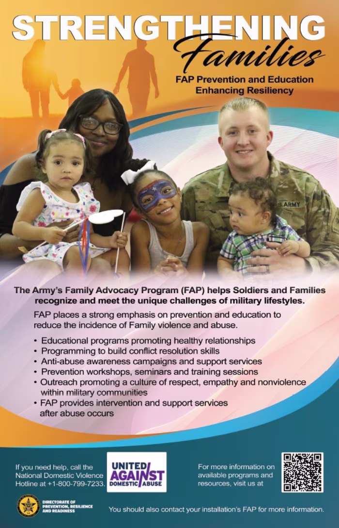 Military Family Appreciation Month posters and infographics