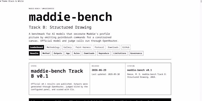 maddie-bench: A Reproducible Structured-Drawing AI Benchmark