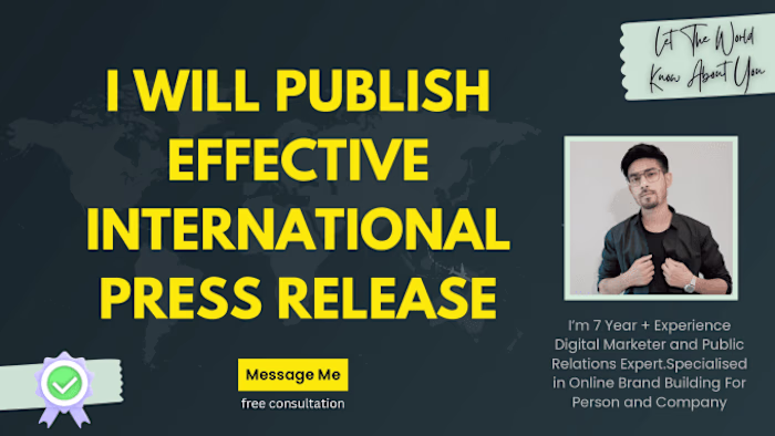 I will publish effective international press release