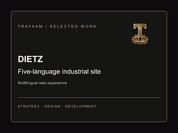 Dietz | Five-Language Industrial Website