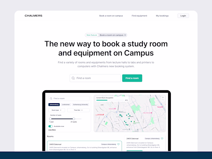 Chalmers · University Room Booking Platform · UX/UI & Product