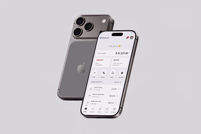 Mobile App Design: Branch Finance