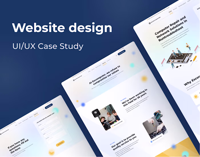 Computer repair and network solutions: Website design