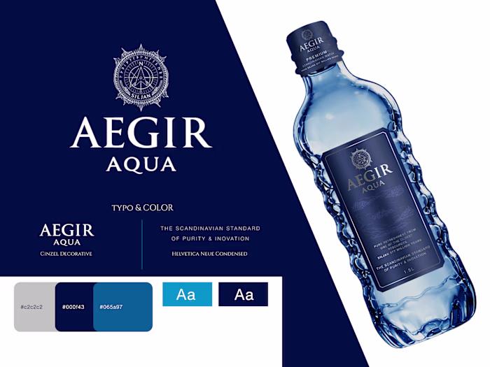Aegir Aqua: Brand Identity, Packaging & 3D