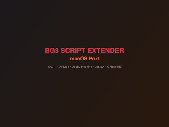 BG3 Script Extender macOS