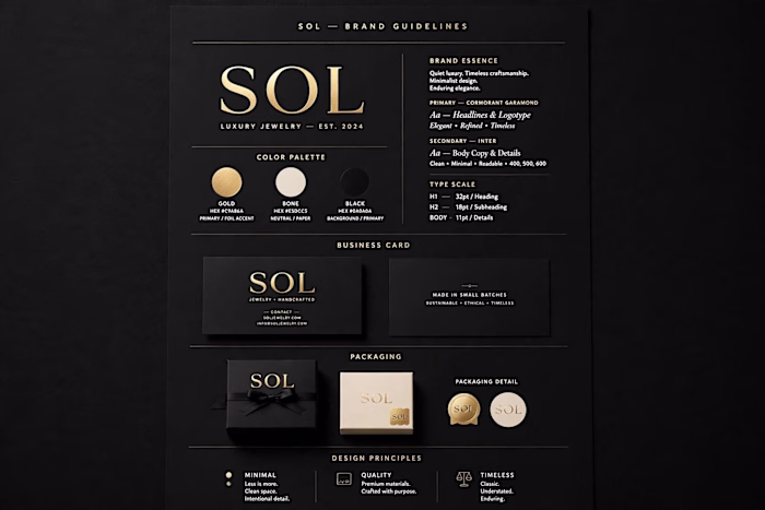 SOL — Luxury Jewelry Brand System