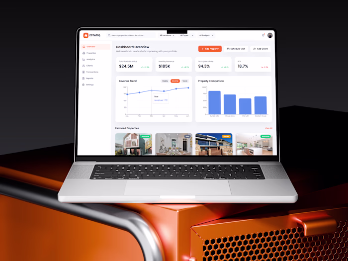 ESTATIQ Real Estate Dashboard Design