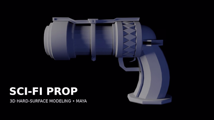 Sci-fi prop modeled and rendered in Autodesk Maya, including...