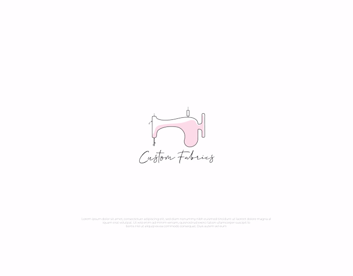 Custom fabrics logo design