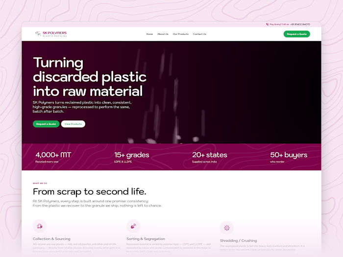 Brand and Website Development for SK Polymers