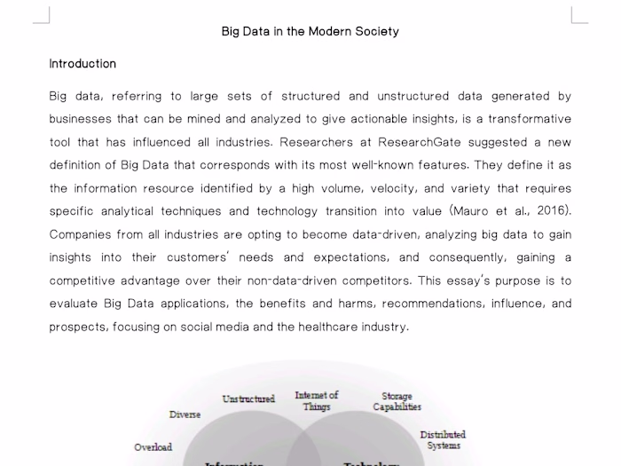  Big Data in the Modern Society.