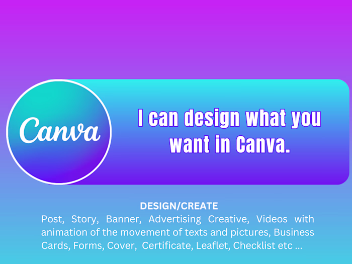 I Can Create Anything You Want In Canva