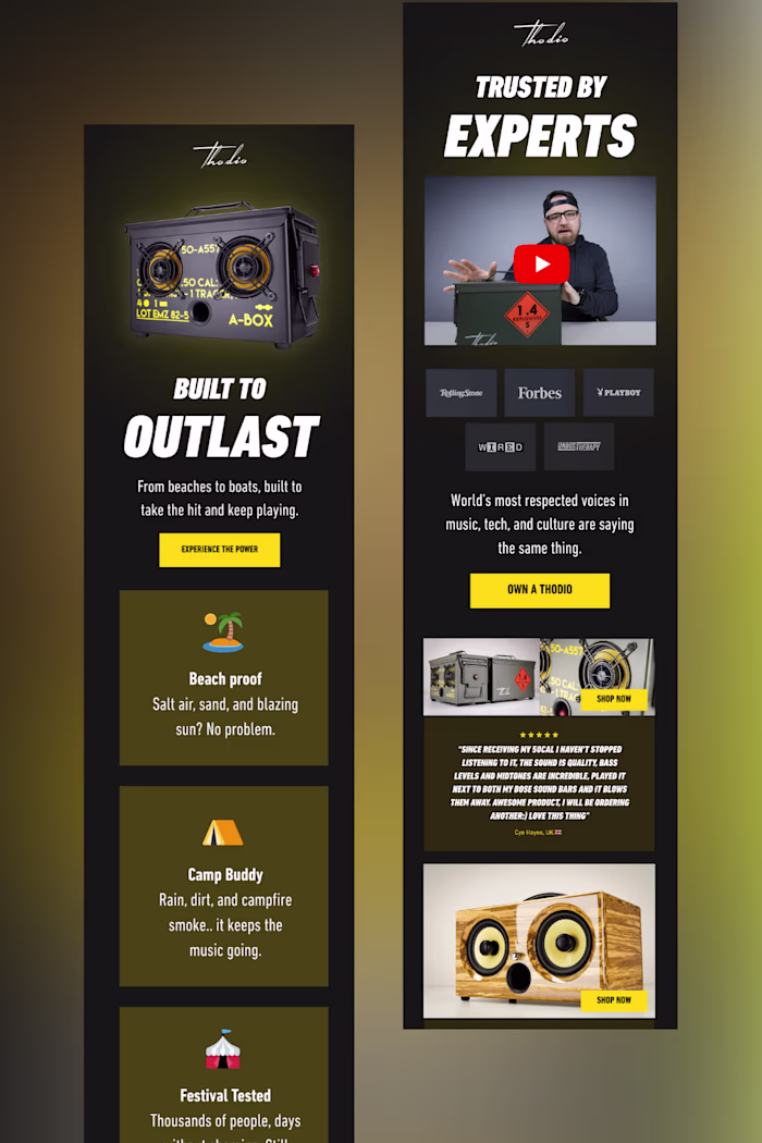 Email designs for a Premium Dutch Speaker Brand 🔉