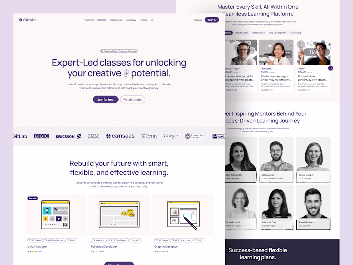 Skillwise - E-Learning Landing Page