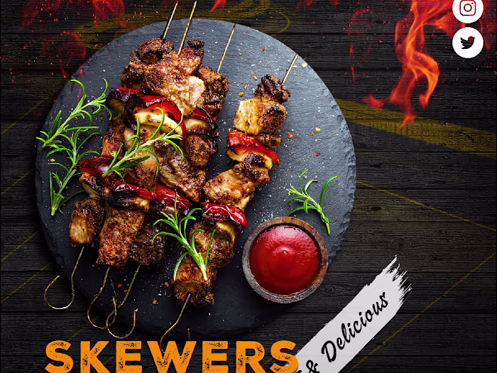 Grilled skewers Social Media Design