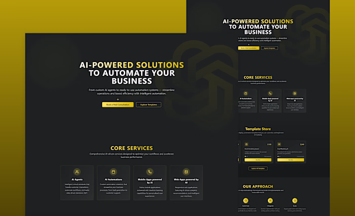 AI-Powered Landing Page for Automation Solutions