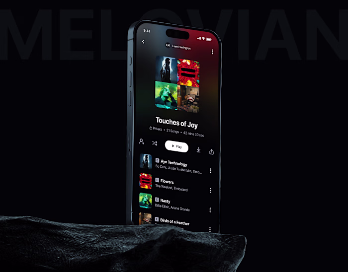 Melovian - Music App UI UX | Mobile App | Branding