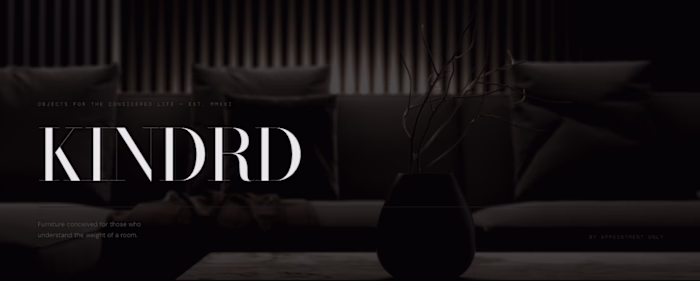 Brand Identity Concept Design - Minimalist Furniture "KINDRD...